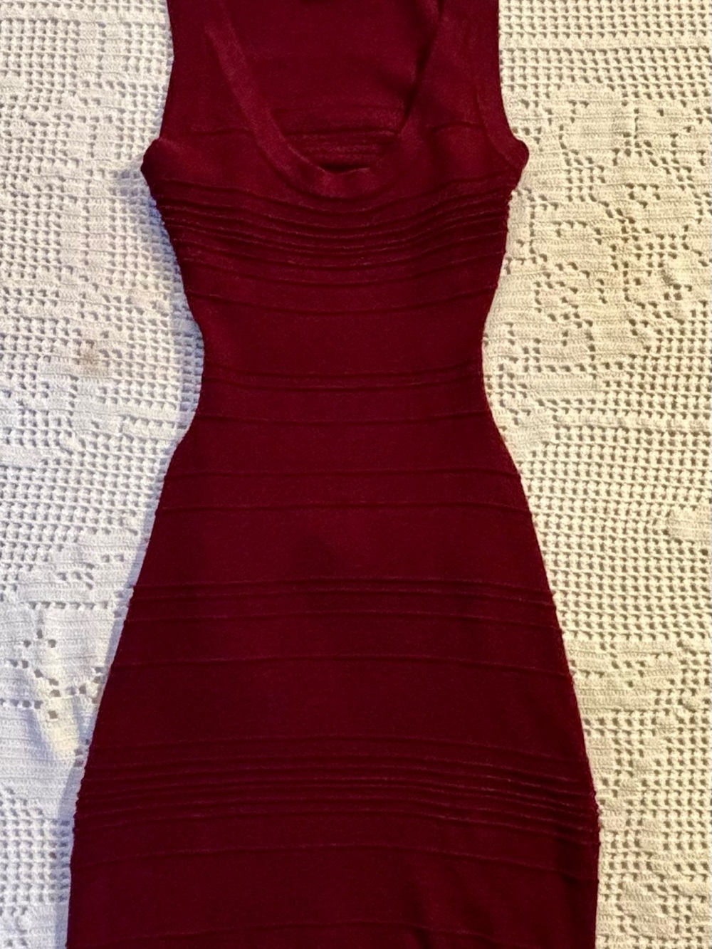 2b bebe Ruched Mini Dress in Red Size Medium